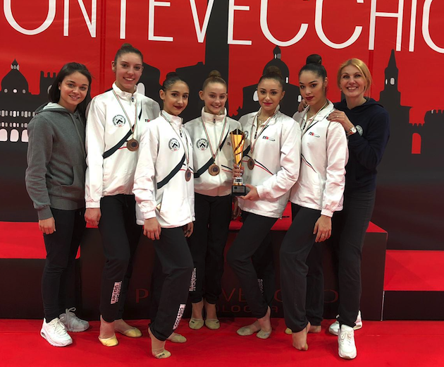 Scopri di più sull'articolo Ginnastica ritmica serie A1: Asu è terza a Bologna