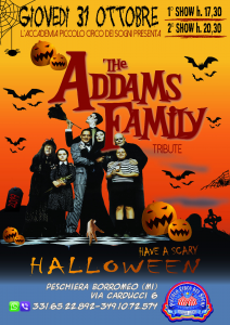 Scopri di più sull'articolo La festa di Halloween è al Circo di Peschiera Borromeo (Milano) con The Addams Family Tribute