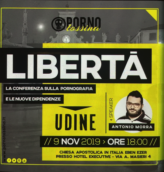 Al momento stai visualizzando “Libertà”, conferenza il 9 novembre a Udine sulla pornografia e le nuove dipendenze
