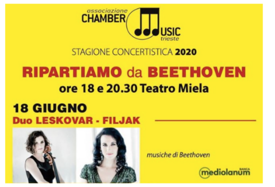 Al momento stai visualizzando Playing Beethoven: giovedì 18 giugno al Teatro Miela di Trieste il primo live in Fvg dopo i mesi di lockdown