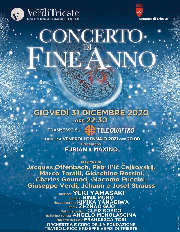 Al momento stai visualizzando Teatro Lirico Giuseppe Verdi di Trieste, Concerto di fine anno giovedì 31 dicembre (replica il 1º gennaio)