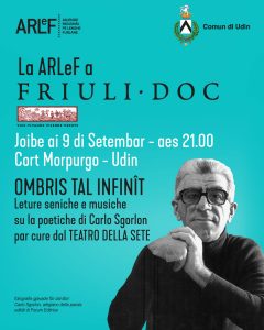 Scopri di più sull'articolo ARLeF, spettacolo su Sgorlon a Friuli Doc giovedì 9 settembre nella Corte di Palazzo Morpurgo (Udine)