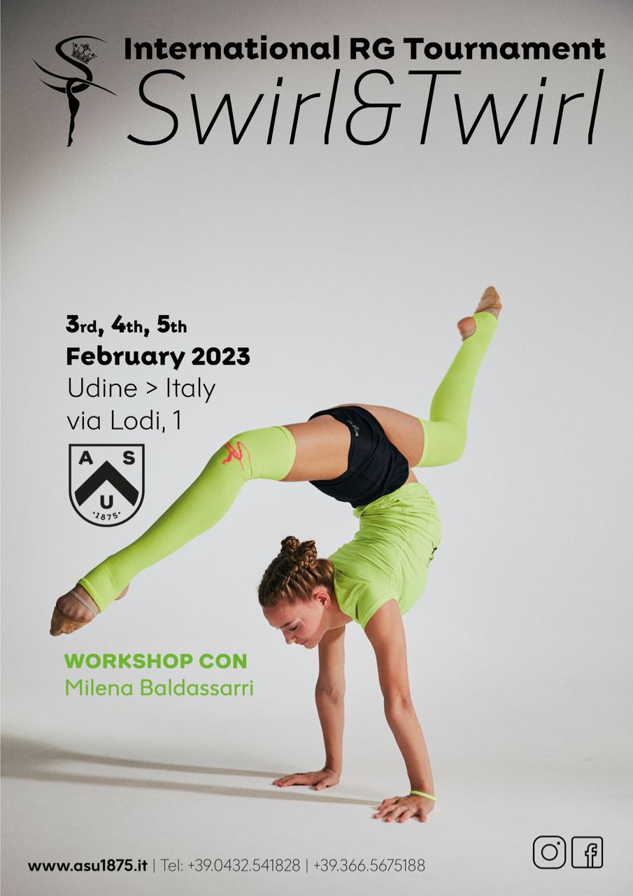 Al momento stai visualizzando Al via la nuova edizione del Torneo internazionale di ginnastica ritmica Swirl&Twirl (Udine, 3-5 febbraio)