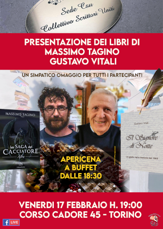 Al momento stai visualizzando Dalla Scozia a Venezia: Gustavo Vitali e Massimo Tagino presentano i loro libri presso la sede del Collettivo Scrittori Uniti di Torino il 17 febbraio