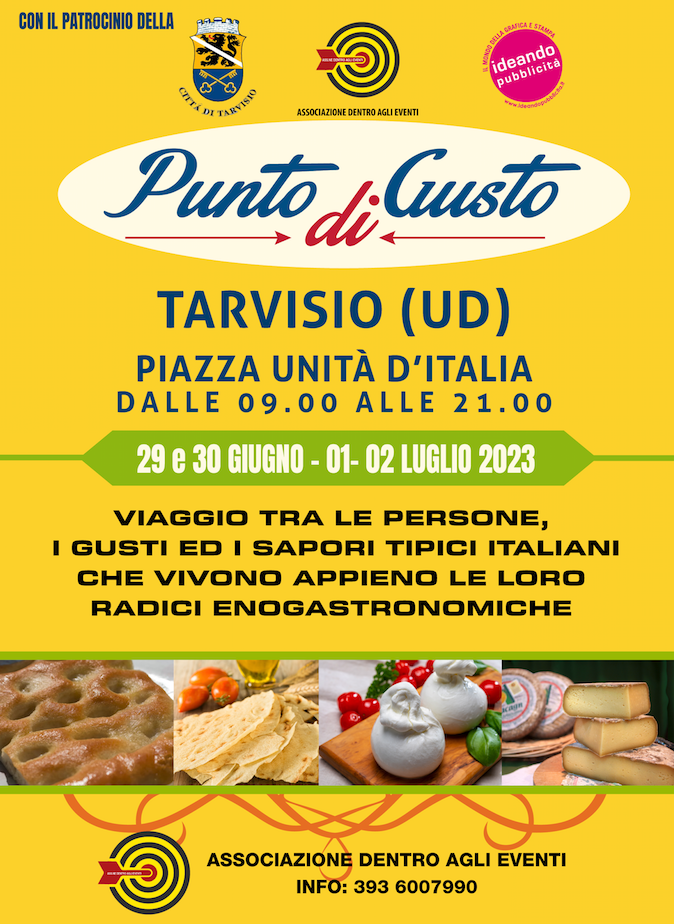 Scopri di più sull'articolo Un viaggio tra le specialità italiane con la mostra mercato “Punto di Gusto” a Tarvisio (UD) dal 29 giugno al 2 luglio